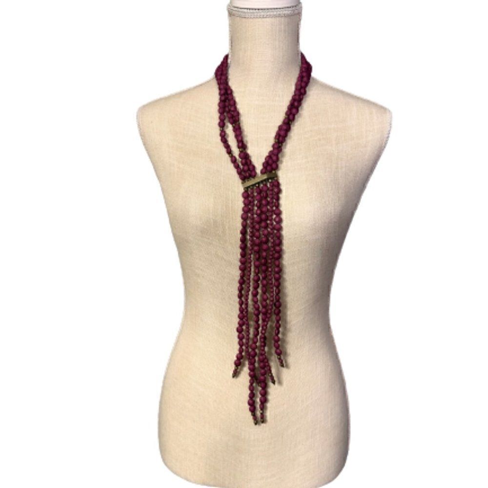 NWT Vingtage Zenzii Flapper Beads Wine Color